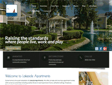 Tablet Screenshot of lakesideapartmenthomes.com